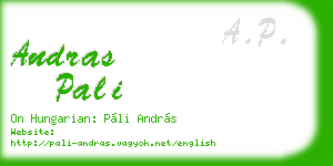 andras pali business card